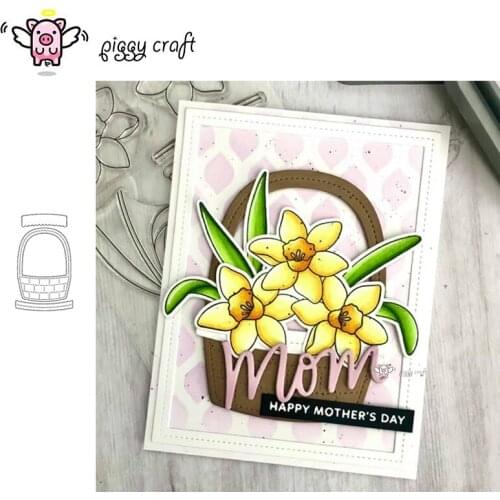 Piggy Craft metal cutting dies cut die mold Portable basket Scrapbook paper craft knife mould blade punch stencils dies