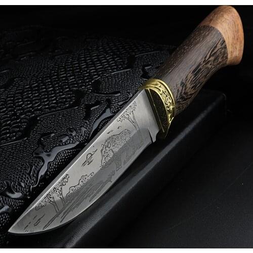 MiXUAN FENG litary tactical fixed blade knife 8CR18MOV 60HRC wild hunting survival camping knife