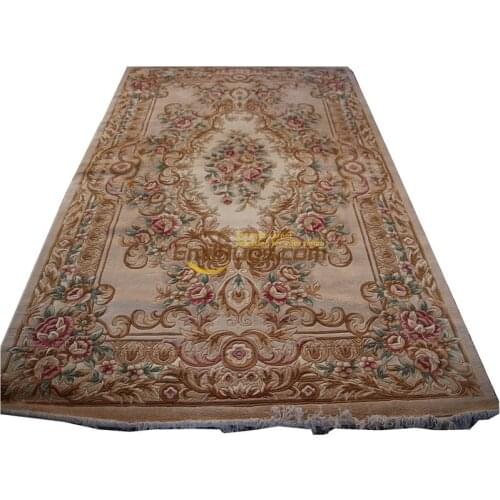 French Savonnerie Hand Knotted Wool Oriental Rug Handmade Turkish Wool Knitting Carpets Luxury Mandala Area Runner