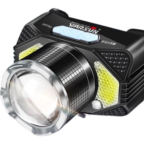 Wolfson charging super bright LED light sensing head mounted night fishing fishing flashlight dedicated lithium headlights