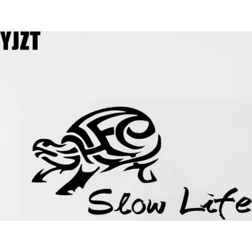 YJZT 16CM×8.3CM Fun Marine Organism Slow Life Vinyl Car Sticker Decal Black/Silver 8C-0536