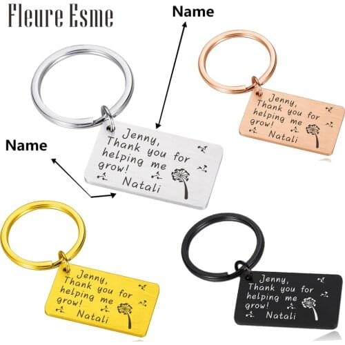 Thanksgiving Keychain Gift Custom Key Chain Bag Car Ornaments Meaningful Gifts For Teacher Friend Family Boss Keying Jewelry