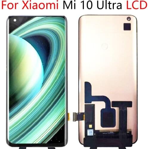 6.67 inch original Amoled for Xiaomi 10 Ultra Mi10 Ultra LCD frame screen display + touch screen digitizer LCD display assembly