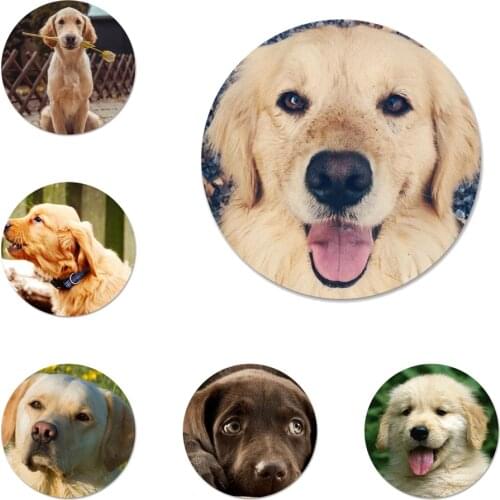 58mm Labrador Retriever Icons Pins Badge Decoration Brooches Metal Badges For Backpack Decoration