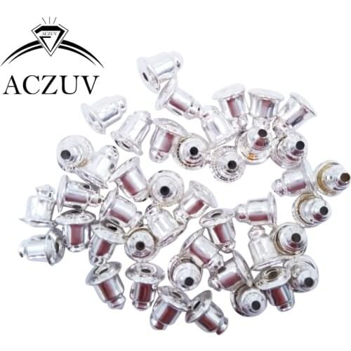 1000pcs Silver Plated 5x6mm Bullet Shaped Earring Backs Earring Stoppers Jewelry Findings Accessories CES005