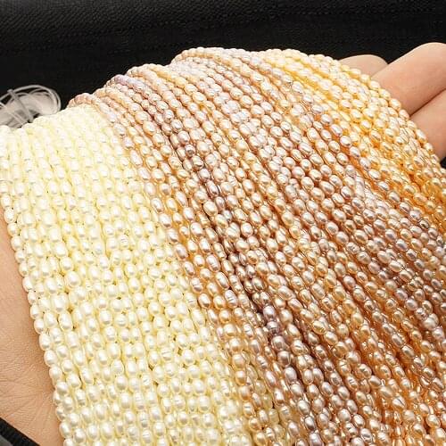 3-12mm Natural Freshwater Pearl AAA Grade Bright Light Rice Grain Shaped Beads Jewelry Making DIY Necklace Bracelet Accessories