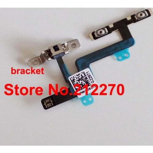 Free DHL EMS Original New Volume Control Mute Button Flex Cable With One Metal Bracket Replacement for iPhone 6 4.7 " 200pcs/lot