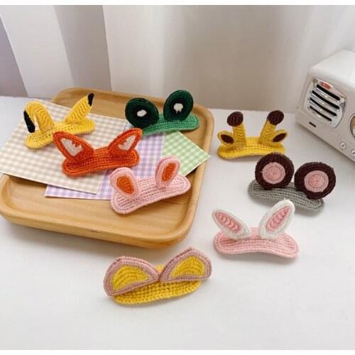 Childrens cute cartoon wool hairpin headdress three-dimensional small animal bb clip hairpin ins net red top clip hair ornament