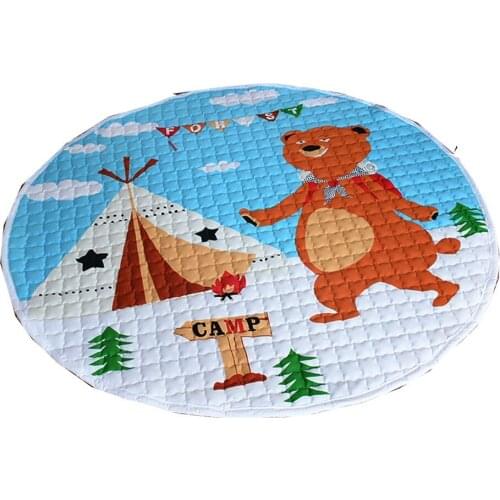 Kids play mat children play pillow cushion 100% cotton fabric play mat