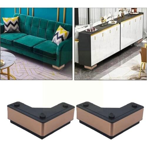Living Room Sofa Chair Plastic Adjustable Feet Kitchen Steel Resist Mats Furniture Cabinet Mat Sofa Black Legs Indoor Mats K6R4
