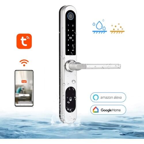 Eseye Tuya Fingerprint Electronic Door Lock Smart Bluetooth-Compatible Password Handle Lock WIFI APP Biometric Keypad Lock