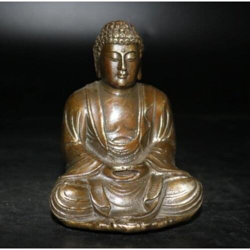 China brass Sakyamuni Buddha small crafts statue
