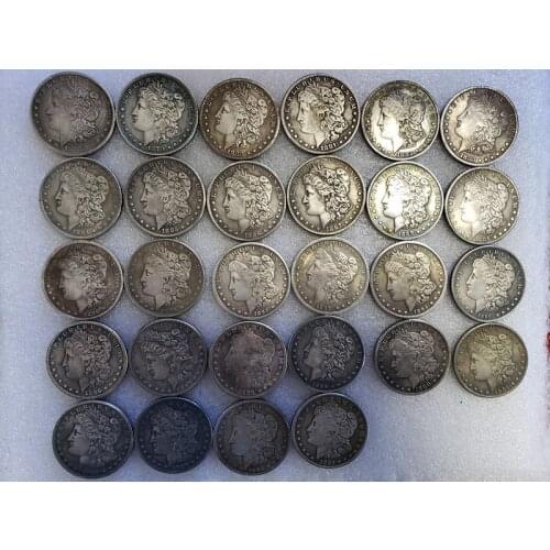 28pcs American Morgan 1878~1904, 1921 Silver Dollars Commemorative Collectible Coin Challenge Coin Gift Lucky Coin