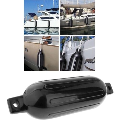 Boat Fender Bumper PVC Dock Shield Protection Mooring for Pontoon Black