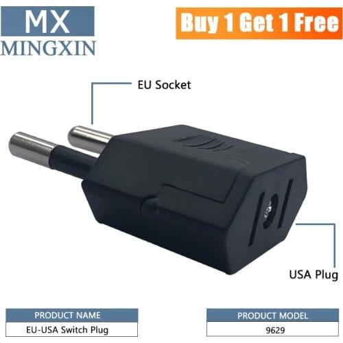 Buy one get one free Swiss Male Plug EU FOR USA Europe Italy plug Female Plug Travel AC Power Adapter converter