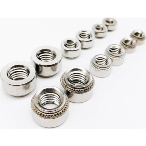 10pcs M2 M2.5 M3 M4 M5 M6 M8 304 A2-70 Stainless Steel Metric Thread CLS Self-Clinching Nut Insert Rivet Press-Fit Nutsert