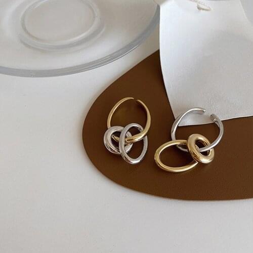 Fashion Metal Hitting sSene Geometry Stud Earrings Femininity Detachable Earrings