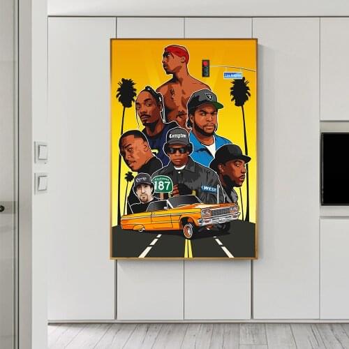 MUTU Portrait of Tupac 2pac Art Posters and Prints Modern Art Paintings on the Wall Art 2pac Tupac Pictures For Living Room