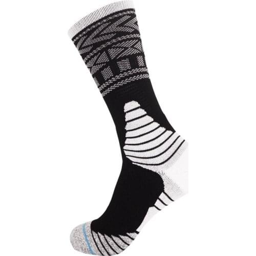Men Mid Tube Elite Basketball Socks Thick Towel Sports Socks Breathable Non-slip Adult Cycling Running Socks Women SKH009
