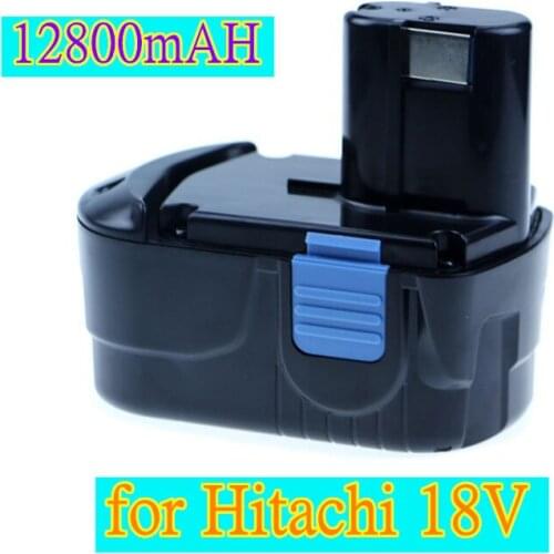 Rechargeable Battery 18V NI-MH 12800mAh for Hitachi Power Tool Screwdriver Drill: EB1820 EB1812 EB1830H EB1833X EB18B 322437
