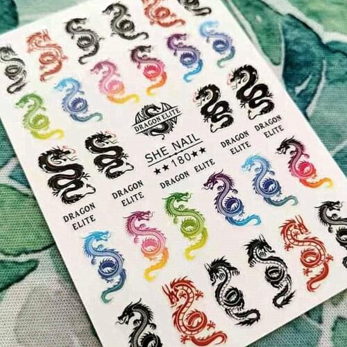 Newest SHE 180 design 3d nail sticker decal export Japan rhinestiones DIY decorations for nail art