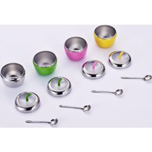 2015 New Products Creative Apple Spice Jar Plastic Containers For Practical Storage Tank Kitchen Seasoning Tool 022