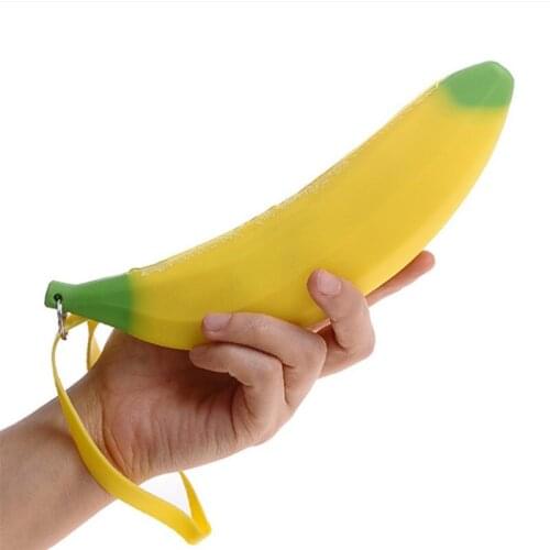 New Fashion Lovely Kawaiiart Fruit Banana Women Girls Wallet Multicolor Jelly Silicone Coin Bag Purse Kid Gift