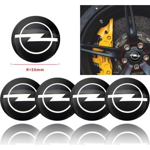 Nstar 4pcs 56mm Fashion black Car Wheel Center Badge Emblem Sticker for Opel Astra H G J Insignia Mokka Zafira Corsa Vectra C D