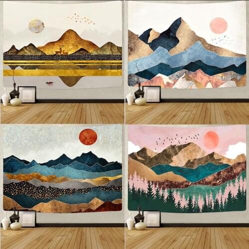 Print blanket Kanagawa wave print suspension wall hanging Bohemian bed blanket wall hanging home decor bedroom tapestry