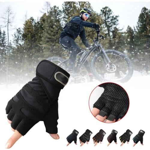 Weightlifting Men/Women Half Finger Gloves Gym Workout Training Bodybuilding Gloves Body Building Training Sport Fitness Gloves