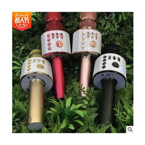 Portable Bluetooth Wireless Microphone Handheld Karaoke KTV Microphone Home KTV Music Player Speaker Singing Mic