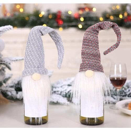 Xmas Santa Bottle Bag Wine Cover Hotel Restaurant Props Christmas Table Decor Christmas Decor For Home Navidad New Year 2021