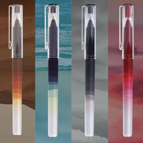 Colin Creative Gradient Utopia Gel Pen 0.5mm Gel Pen for Students Black Red Signature Pen 4PCS