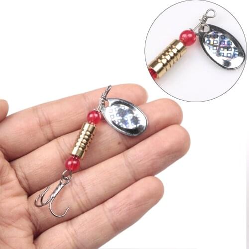 1pcs Fishing Lures Sequin Wobblers Hand Spinner Spoon 5.5cm 4g Artificial Fishing Baits With Hooks Pesca Isca Crankbaits