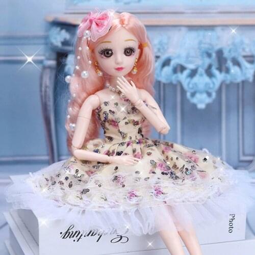 New 36cm Bjd Doll 26 Movable Jointed WIth Accessories DIY Dress Up Princess Dress Fashion Change Clothes Doll Toys Girls Gifts
