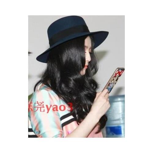 X049 Adult Wool Hat Ladies Elegant Wool Felt Hat Wide Brim Fedoras for Wedding Church Fedora Hat Lady Floppy Fascinator Cap