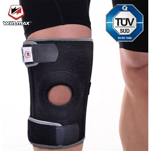 WIN.MAX Heated Knee Brace Support Relieve Arthritis Stabilizer Adjustable Knee Strap Patella Open Patella Protector For Leg