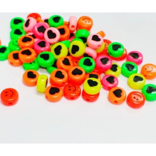 100PCS 10mm Round Colourful SH040 Charms Bracelet Girls Beads Necklace Favour Pinata Birthday Party Favors Gift Novelty Prize