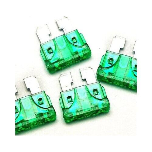 100PCS Medium 30A Green Coded Blade Fuse Assorted Car Fuse for Auto Cars&Trucks