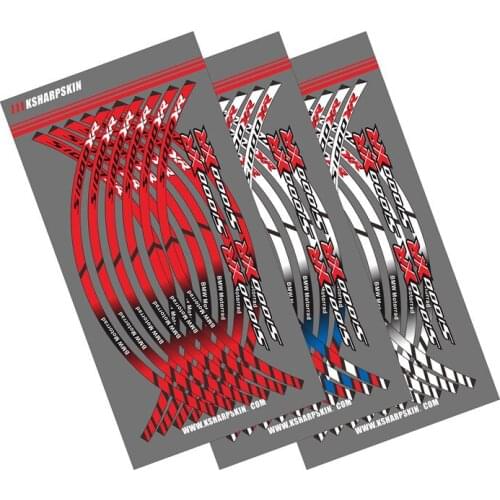 12 X Motorcycle outer ring sticker stripe wheel accessories decorative reflective decals Suitable for BMW S1000XR stickers