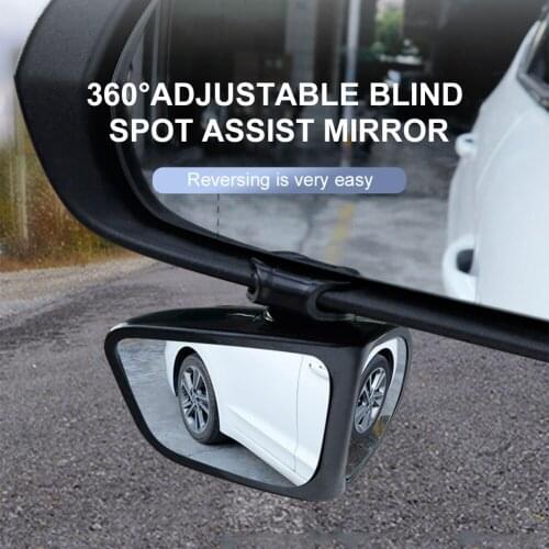 2pcs 360 Degree HD Blind Spot Mirror Dual Swivel Mirror Adjustable Wide Angle Car Auto Front and Rear View Mirror Parking Mirror