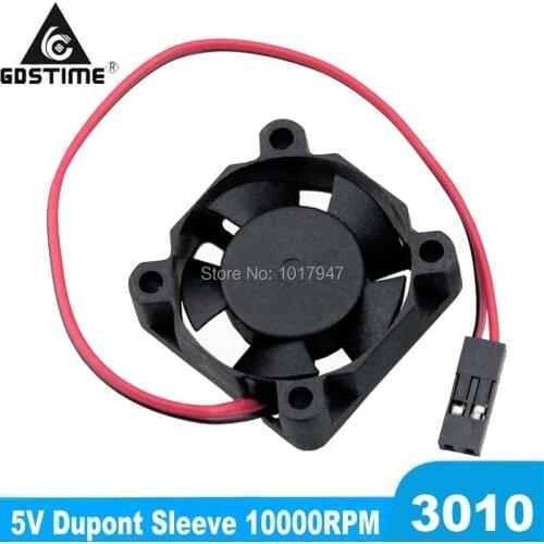 50PCS LOT Gdstime 3010 30x30x10mm Dupont 2Pin Connector Micro Small Cooling Fan DC 5V 3CM 30MM for 3D Printer Parts
