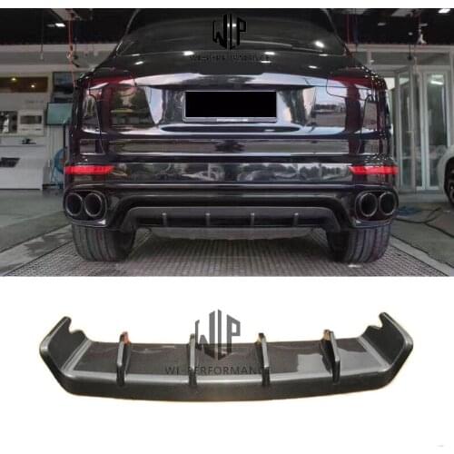 958 High Quality Carbon Fiber Car Body kit Rear Bumper Lip Rear Diffuser For Porsche Cayenne 958 Car Styling 2016