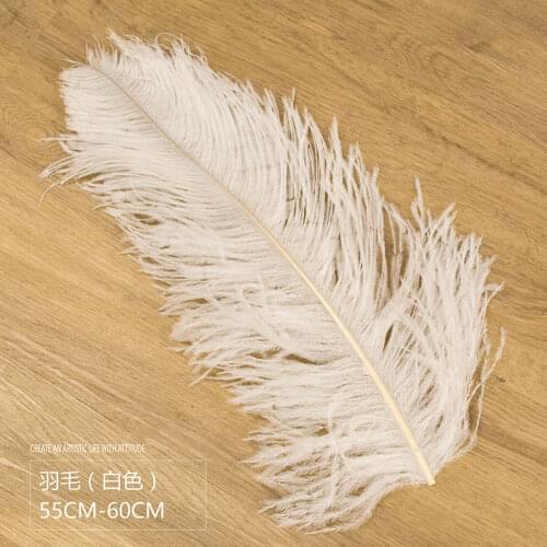 Free shipping 50pcs pure white color ostrich feathers plumes big pole Ostrich wedding centerpieces for crafts