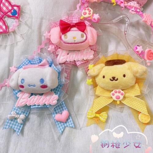 2021New Original Cinnamon Dog Melody Pudding Dog Badge Handmade Cute JK Lolita Brooch Hairpin Hair Accessories Cosplay Mori Girl