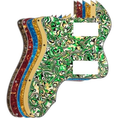 Pleroo Guitar Parts Left Handed13 Holes Tele Thinline Guitar Pickguard With PAF Humbucker Pickups Scratch Plate