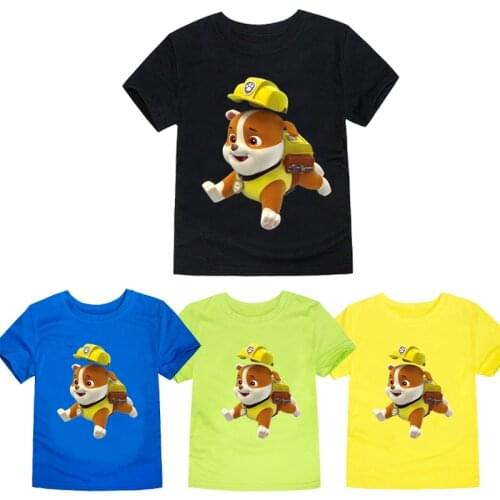 Paw Patrol Cotton Children Kids T-shirt for Boys A Boy T Shirt Girls Tops Cartoon Baby Clothes Tee Short Sleeve Childs Shirts