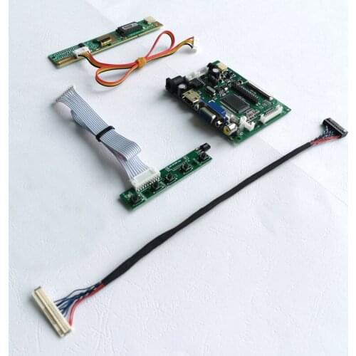 For N141X7/N141X9 1CCFL 1024*768 14.1" 30pins LVDS cable 2AV VGA notebook LCD panel display controller drive board DIY kit