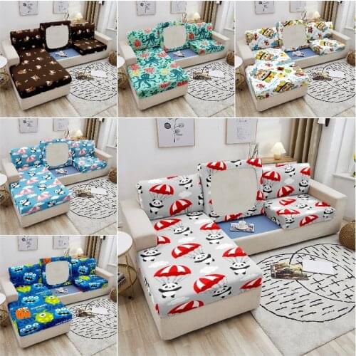 Cartoon Animal Stretch Sofa Seat Cushion Cover Elastic Sofa Seat Covers for Living Room Spandex Couch Cover Slipcover 1-4 Seater