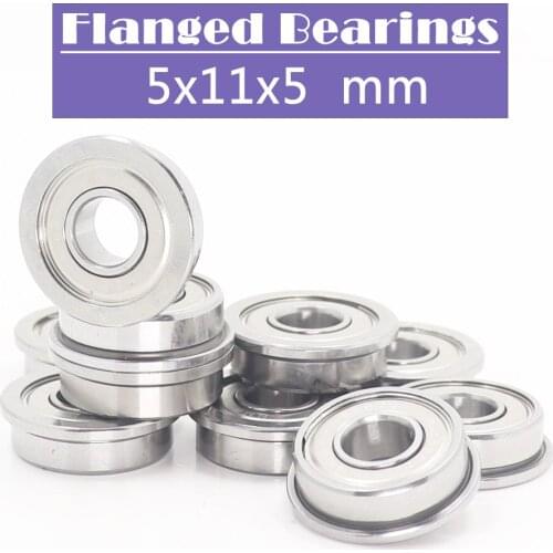 F685ZZ Flange Bearing 5x11x5 mm ABEC-1 ( 10 PCS ) Flanged F685 Z ZZ Ball Bearings